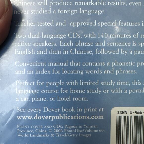 Listen & Learn Mandarin Chinese CD Edition Dover Two Dual Language Disks NEW - Picture 5 of 6